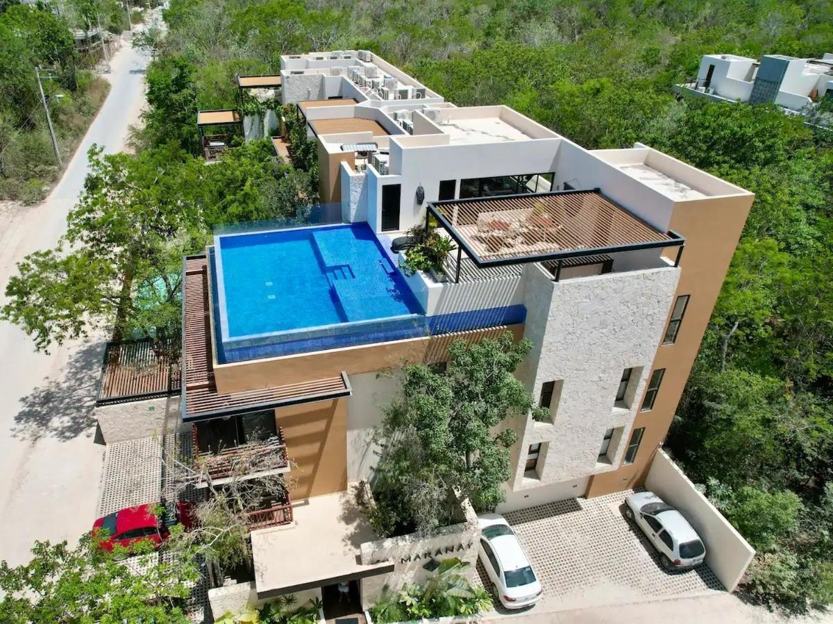 Suit Next To The Common Top Roof Exclusive Building Kingsize Bed 2 Super Pools, Gym, Grill Тулум Екстер'єр фото